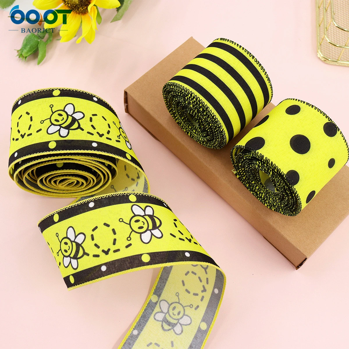 Пасхальная Милая мультяшная Проводная лента с закругленными краями 63 мм 5 ярдов