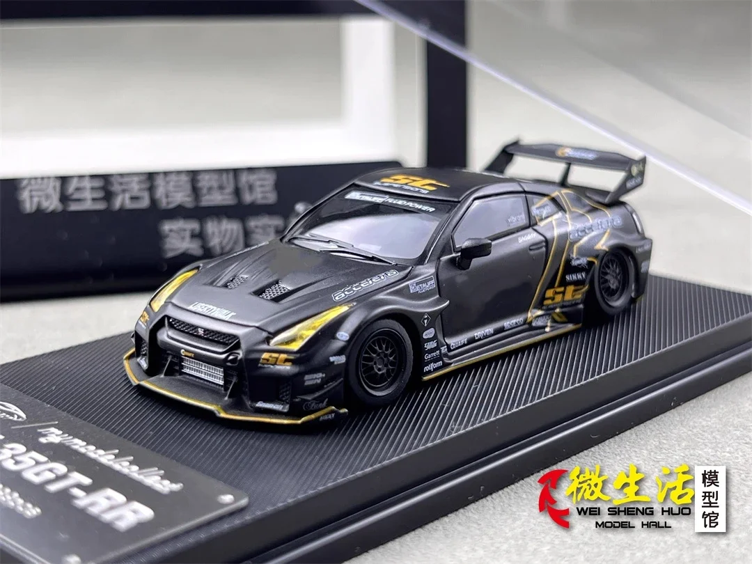 Фото Готовые акции MC 1:64 LB 35GT-RR Matte Black Коллекция Подарочная масштабная модель автомобиля №3