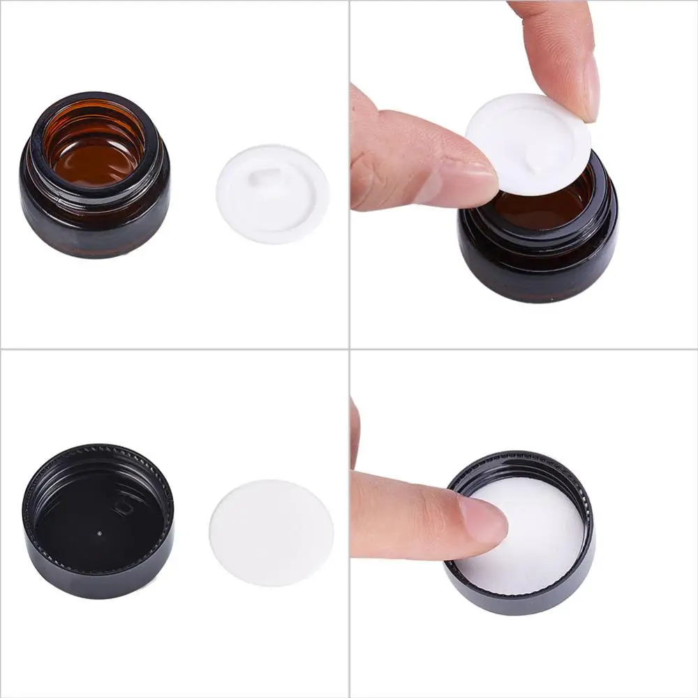 10pcs Round Column Glass Jars with Tampions Small 5g Containers Bottles for Jewelry Bead Storage Creams Lotions Packing Vials