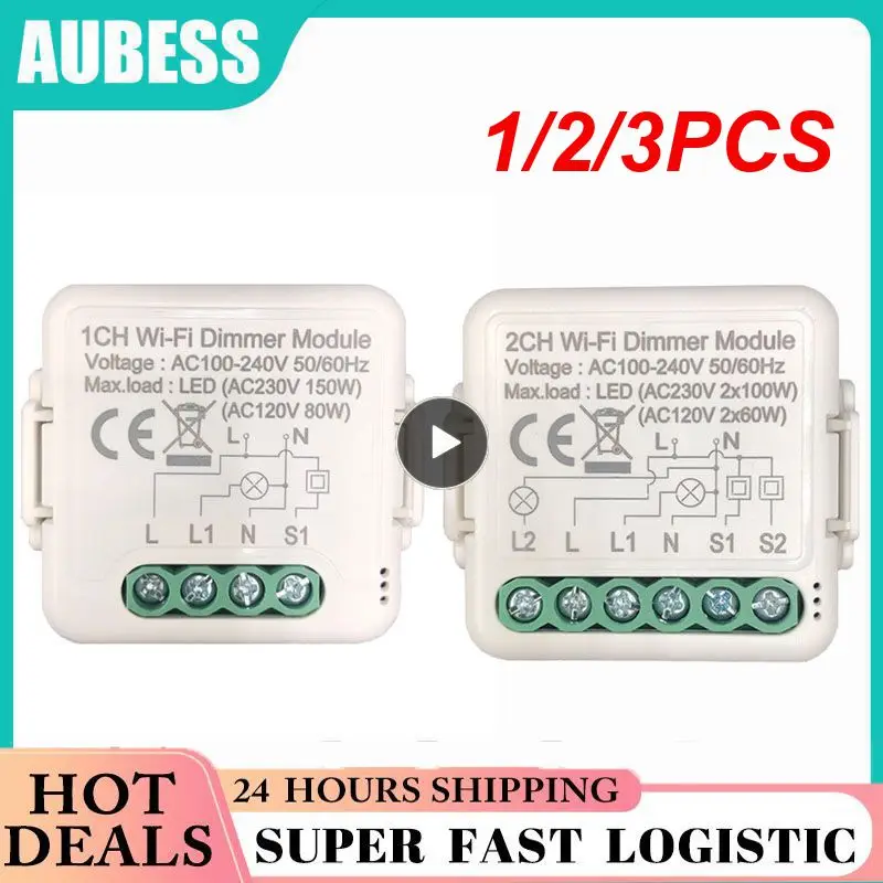 

Умный диммер Tuya ZigBee 3,0, 10 А, 1/2/3 шт.