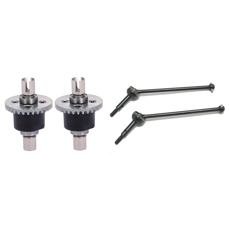 

2Pcs Metal Differential Gear 144001-1309 With 2Pcs CVD Steel Universal Drive Shaft
