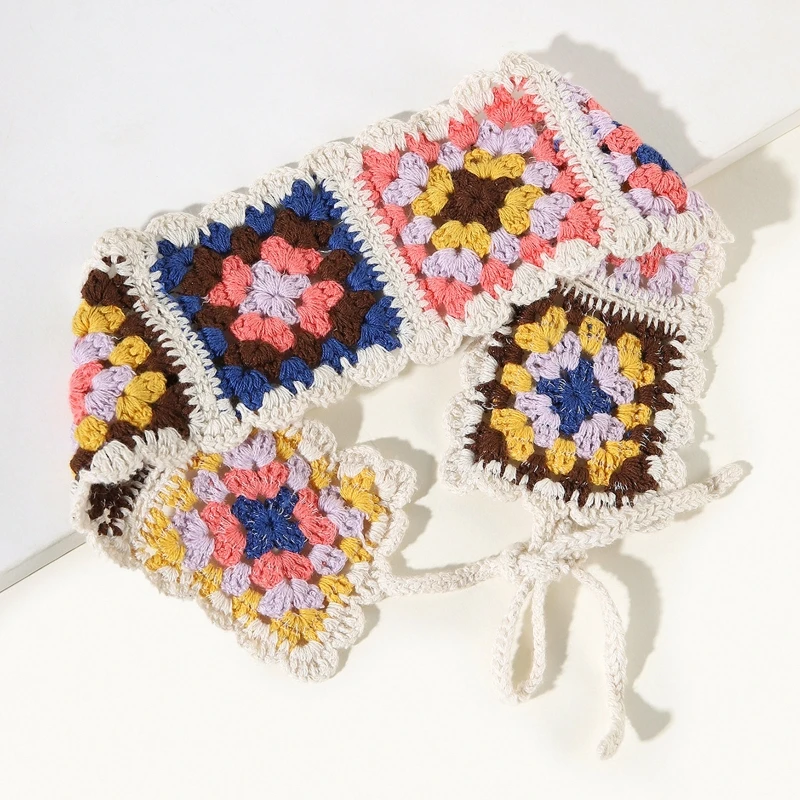 Прекрасный вязаный крючком тюрбан-бандана подходящий по цвету для повязки на