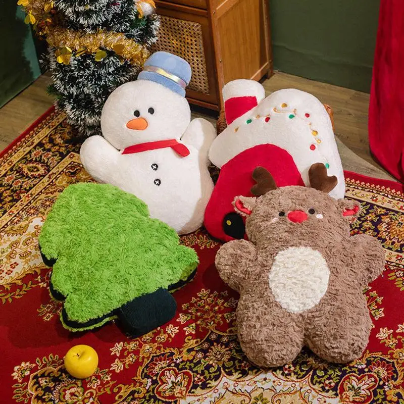 

45cm Cartoon Snowman Claus Plush Toy Stuffed Christmas Tree Elk Animal Pillow Dolls Christmas Gifts For Children Birthday Decor