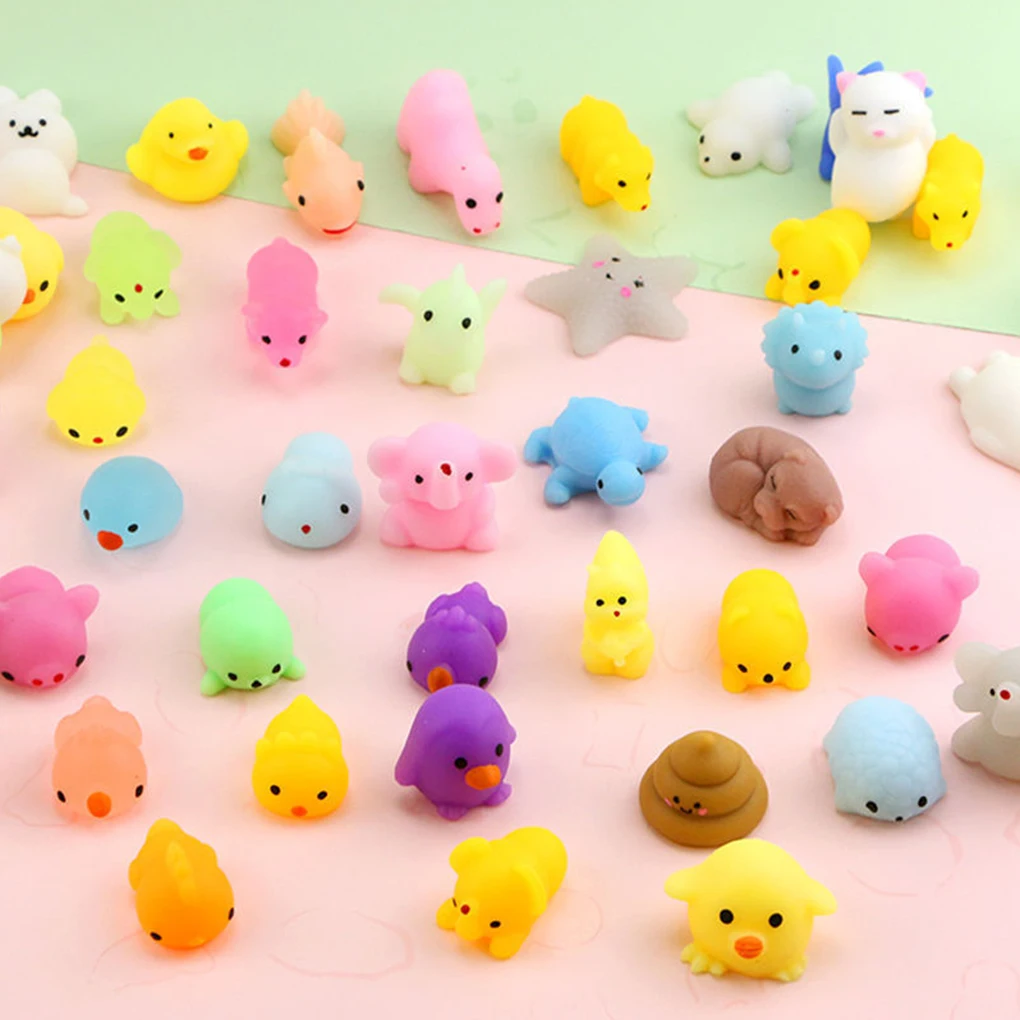 

64 36 24pcs Squishy Toy Funny Decompression Animal Antistress Ball Lightweight Stress Relief Toys 24 Pieces Barrels