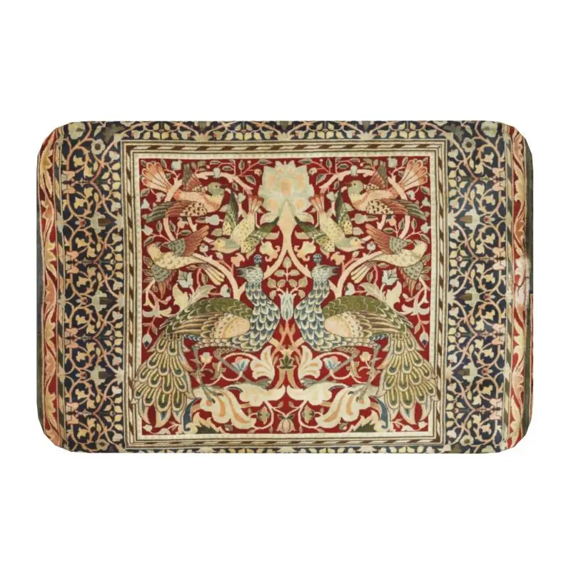 

Придверный коврик с цветочным принтом Вильям Морриса, нескользящий кухонный коврик для ванной, напольный элемент для балкона, двери, детско...