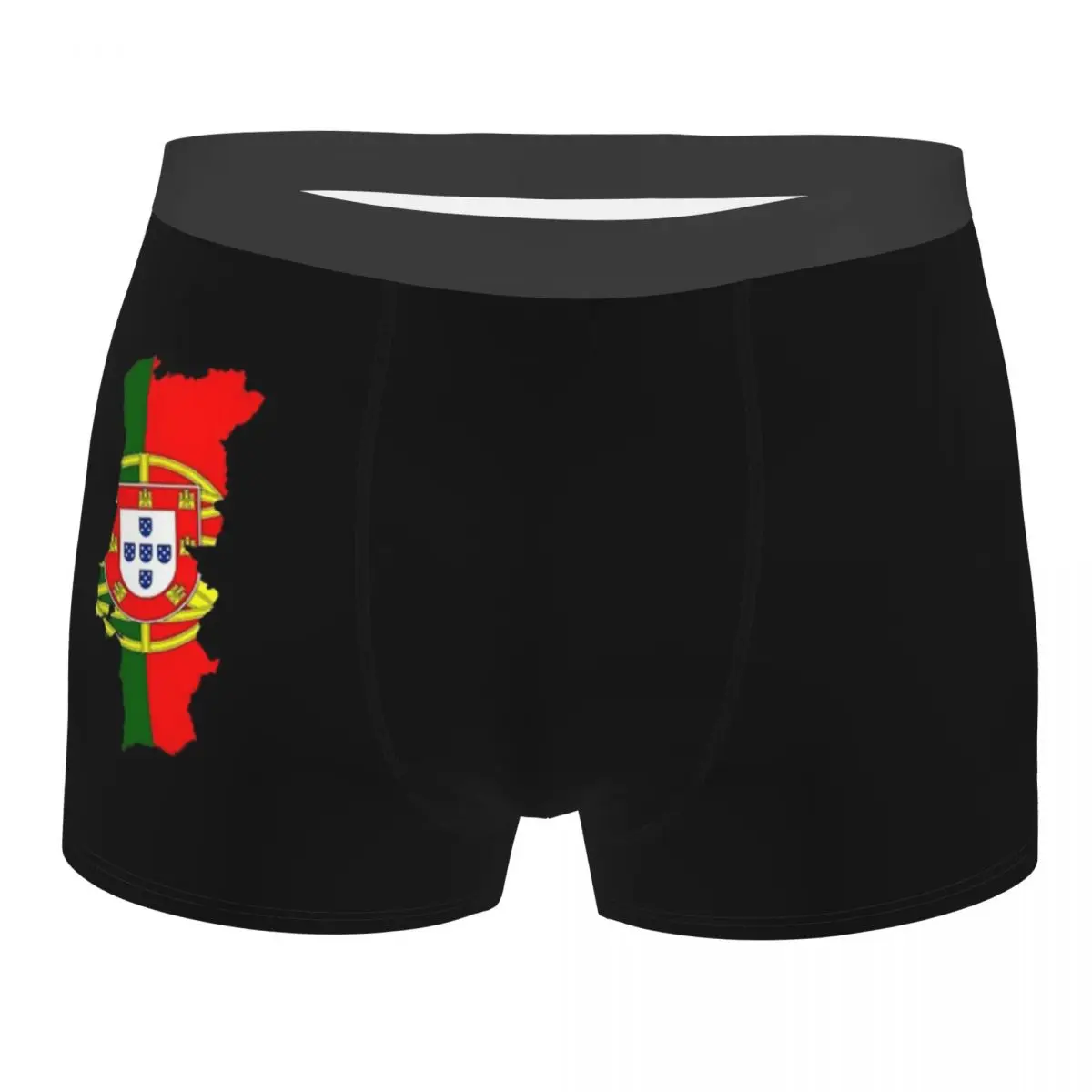 

Men's Portugal Map Flag Boxer Briefs Shorts Panties Breathable Underwear Portuguese Flag Homme Funny Plus Size Underpants