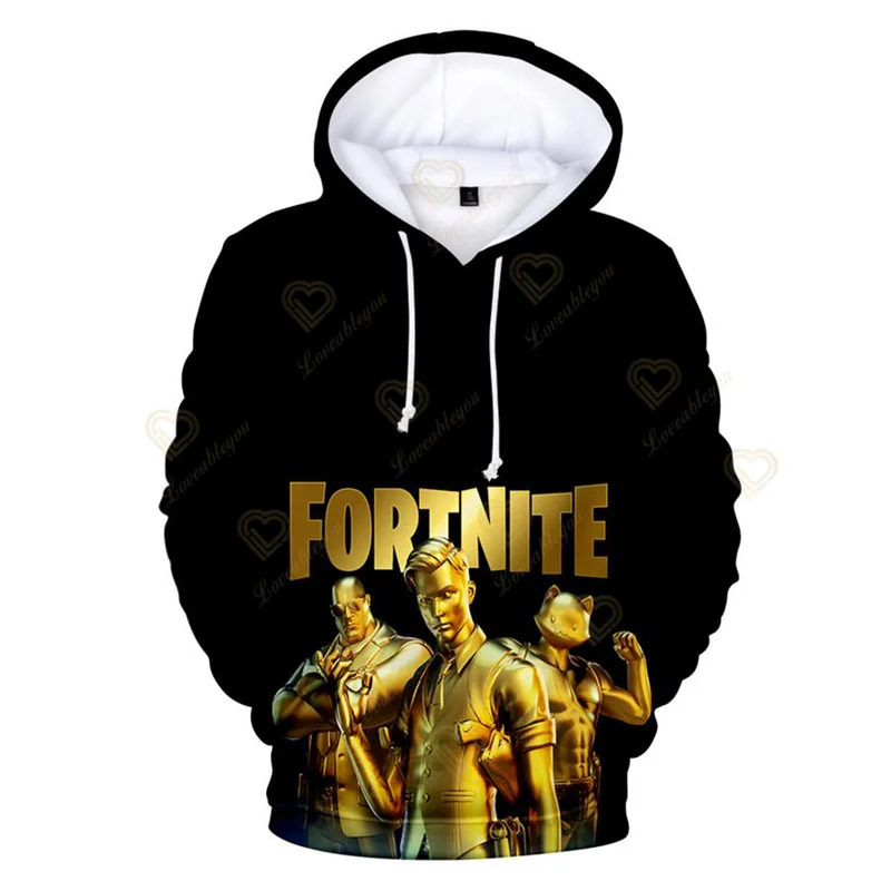 Новая Объемная толстовка Fortnite для мальчиков и девочек-подростков Детская