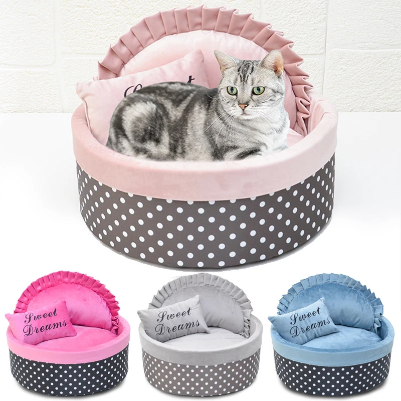 

Pet Dog Bed with Pillow | Round Cuddler Nest Lounger Pet Bed for Dogs & Cats - Available in Multiple Colors & Styles