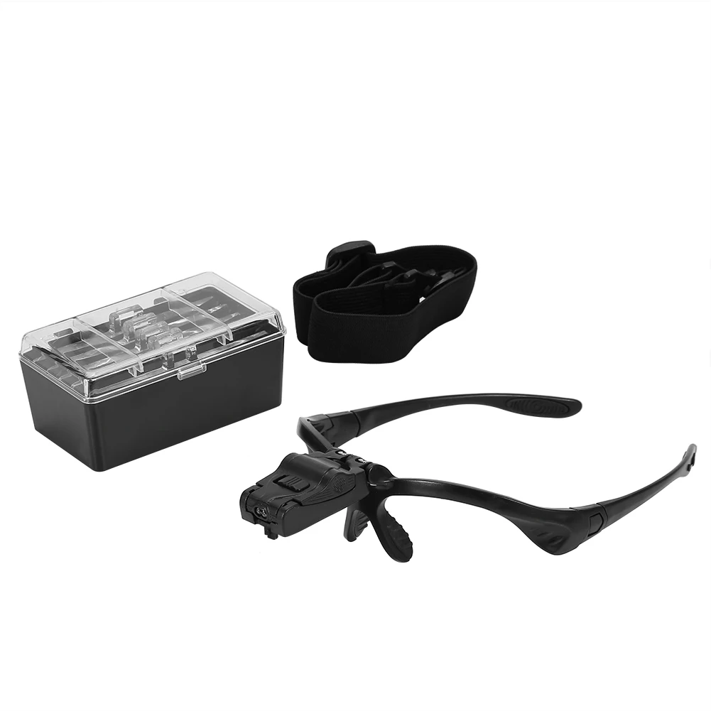 

LED Head Illuminated Magnifying Loupe Jeweler Watch Repair Eyelash Extension Headband Magnifier