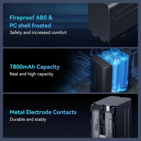 SmallRig Комплект зарядного устройства NP-F970 Дополнительные аккумуляторы Быстрое зарядное устройство USB Двойное зарядное устройство для Sony NP-F970 960 950 930 550 570 750