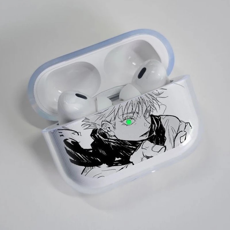 Фото Чехол для наушников Japan Anime Jujutsu Kaisen GojoSatoru для AirPods 4, 3, 1, 2 Gen, защитный чехол для AirPods Pro3 Pro №3