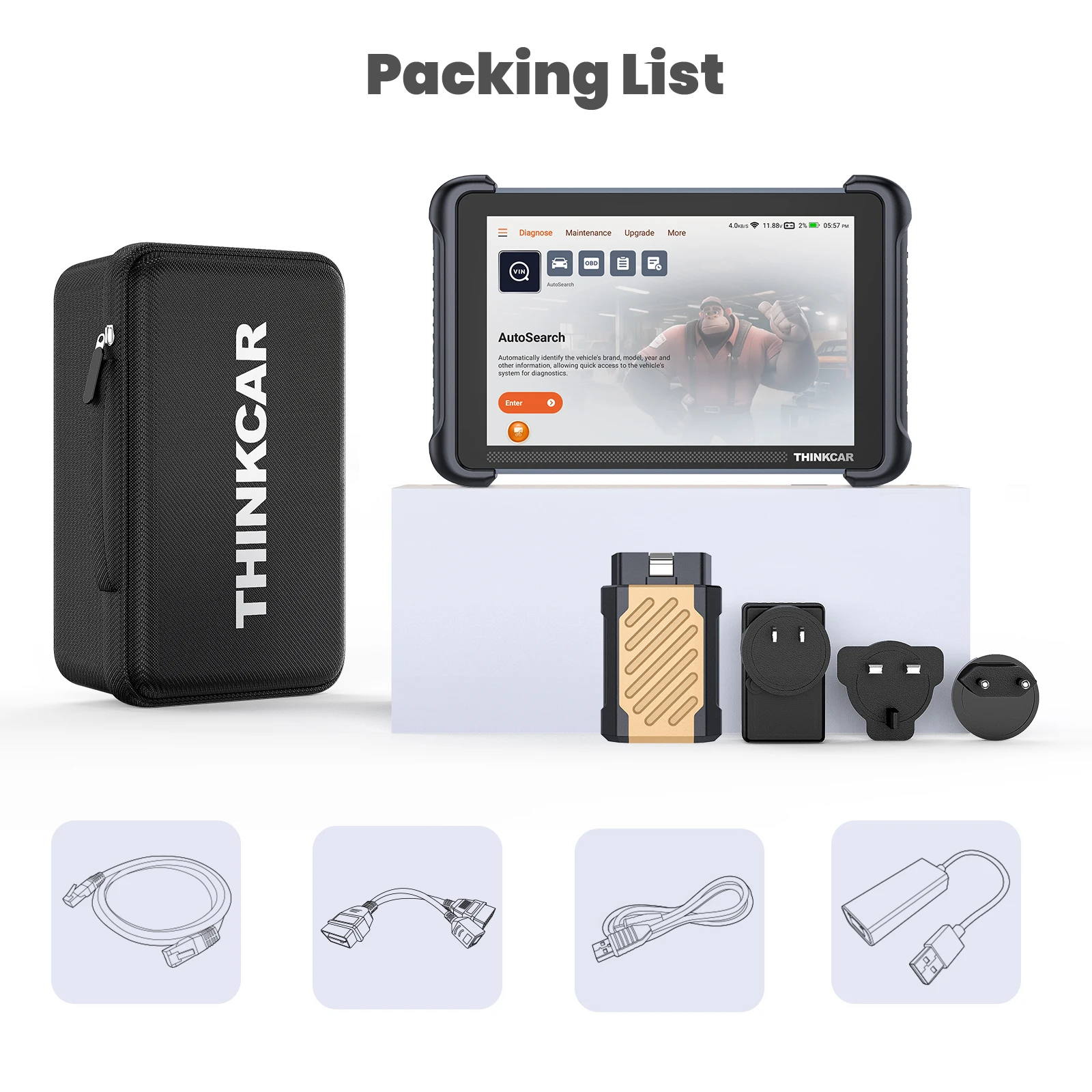 

THINKCAR THINKSCAN 689BT OBD2 сканер полный системный диагностический инструмент считыватель кодов автомобиля 34 RESTE CANFD DOIP кодирование ЭБУ активный тест 64G