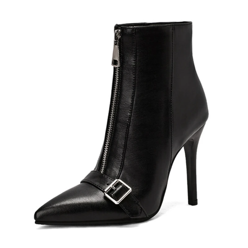 

Lilyptuart Size 45 48 Ankle Boots Woman Winter 2023 Fashion High Heel Pointed Toe Mixed Color Commuter Style Boots Zapatos Mujer