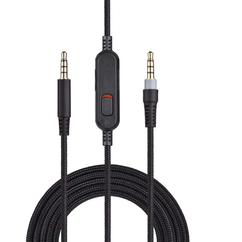 

Плетеный сменный удлинитель кабеля с регулятором громкости микрофон бесшумный для игровых гарнитур Kingston HyperX Cloud Alpha Mix
