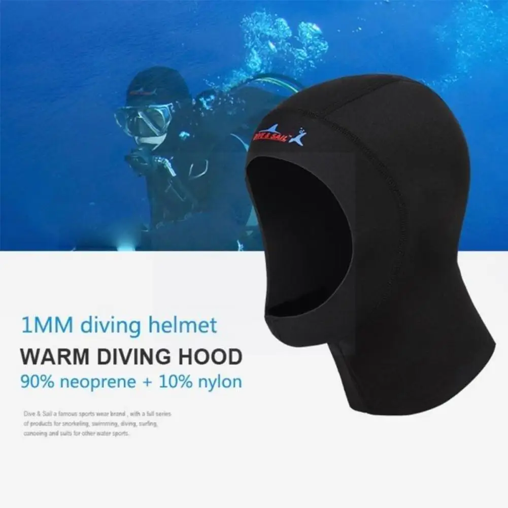 

Swimming Cap 1mm Neoprene Sunscreen Diving Cap Surfing Warm Diving Headgear Swimming Winter B4j1