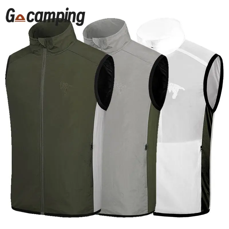 

2021 Fan Equipped Clothing UV Resistant Cooling Vest For Men 5V USB Powered Air Conditioned Coat Summer Cooling Sleeveless