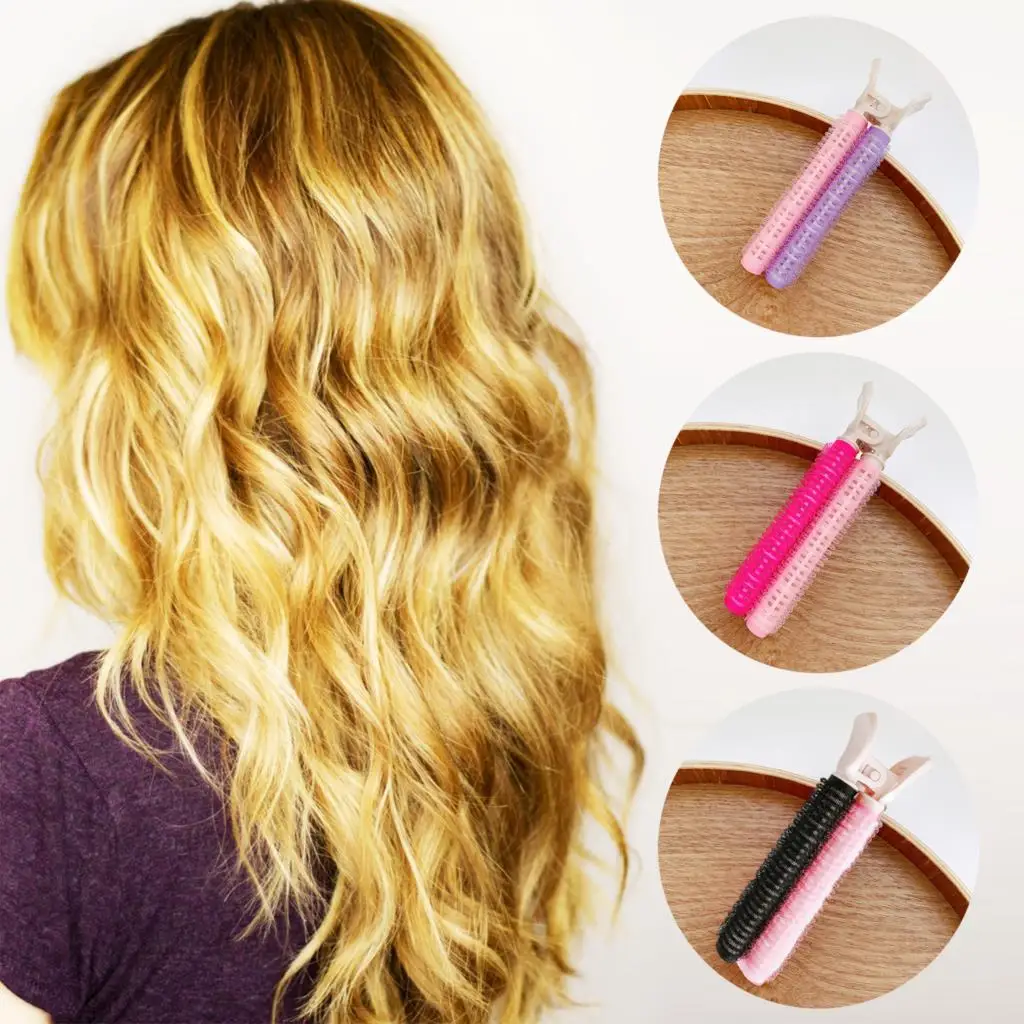 

Hot! 6pcs Professional Hair Root Rollers Clips Natural Fluffy Naturally Hair Curler Twist Wave Fluffy Plastic Hair Styling Tools