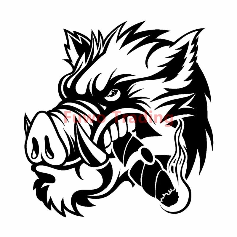 

Fuwo Trading Fierce Wild Boar Animal Personality Notebook Computer Cover Scratches Waterproof Car Stickers Motorcycle Decal