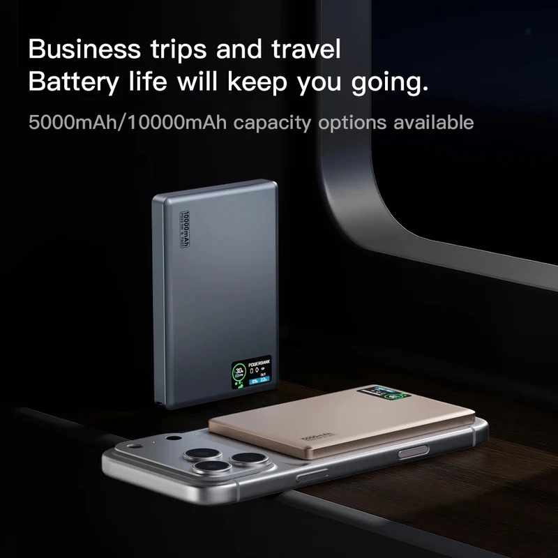 Фото Новый смарт-дисплей с беспроводной зарядкой и аккумулятором для Magsafe iPhone 17, портативное зарядное устройство для Apple Watch 10 9 (2025 год) №5
