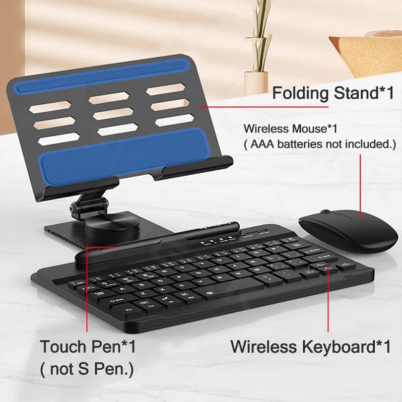 Mobile Office Equipment Phone Stand for Samsung Galaxy Z Fold 4 3 2 Adjustment Stand Pen Slot with Keyboard Touch Pen Mouse