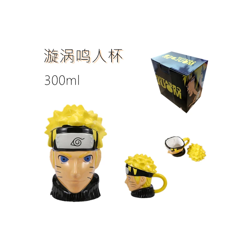 Кружка Наруто с крышкой модельная чашка для воды мультяшным рисунком удзумаки
