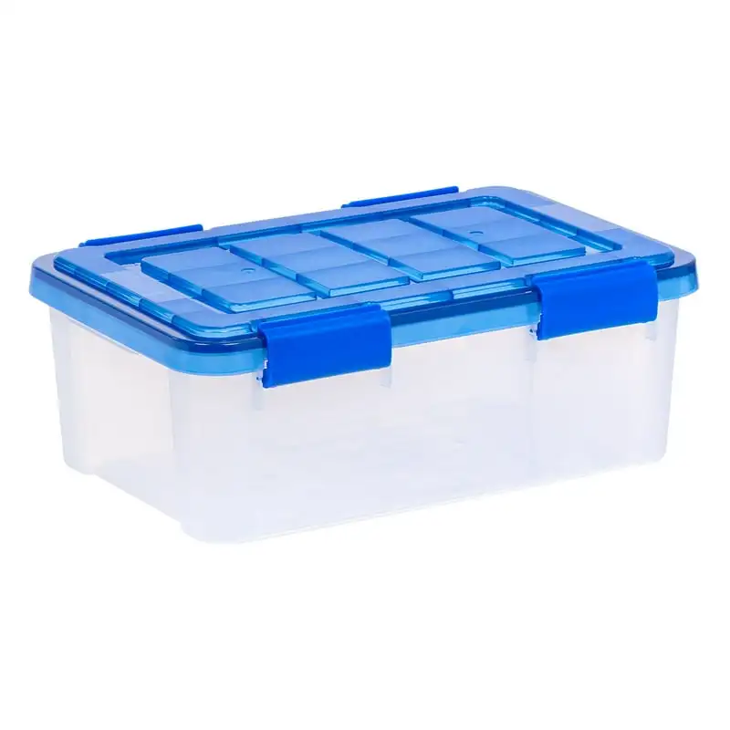 

16 Quart WeatherPro Gasket Clear Plastic Storage Box with Lid,