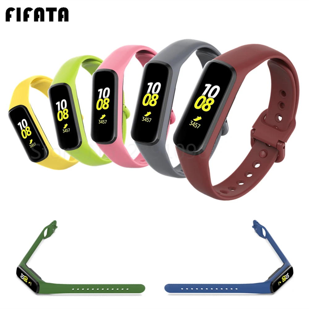 

FIFATA Sport Wrist Band For Samsung Galaxy Fit 2 SM-R220 Smart Bracelet Silicone Strap For Galaxy Fit2 Replacement Watchband