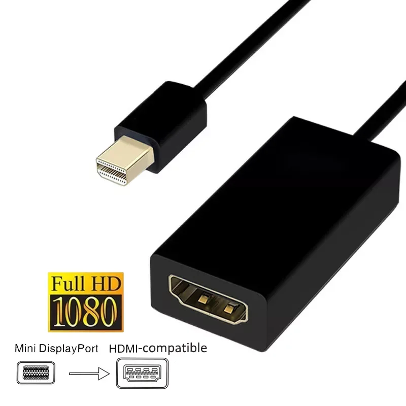 

Mini Displayport To HDMI-compatible Cable 1080P TV Projector Projetor DP 1.2 Display Port Converter for Apple Macbook Air Pro