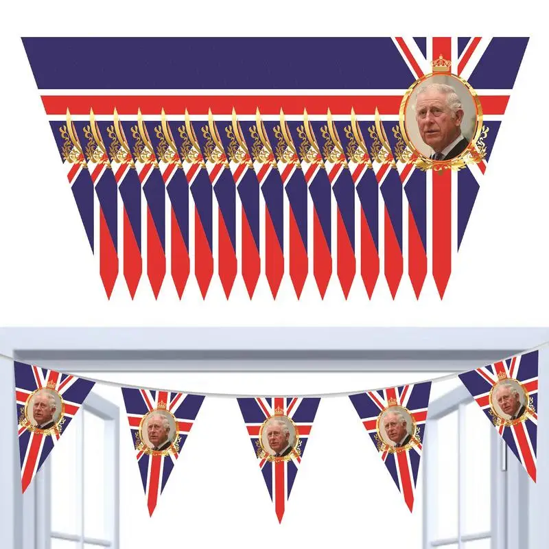 

King Charles Bunting Britain King Charles III Bunting Banner 2023 His Majesty The King's Royal Coronation 6th Of May Celebration