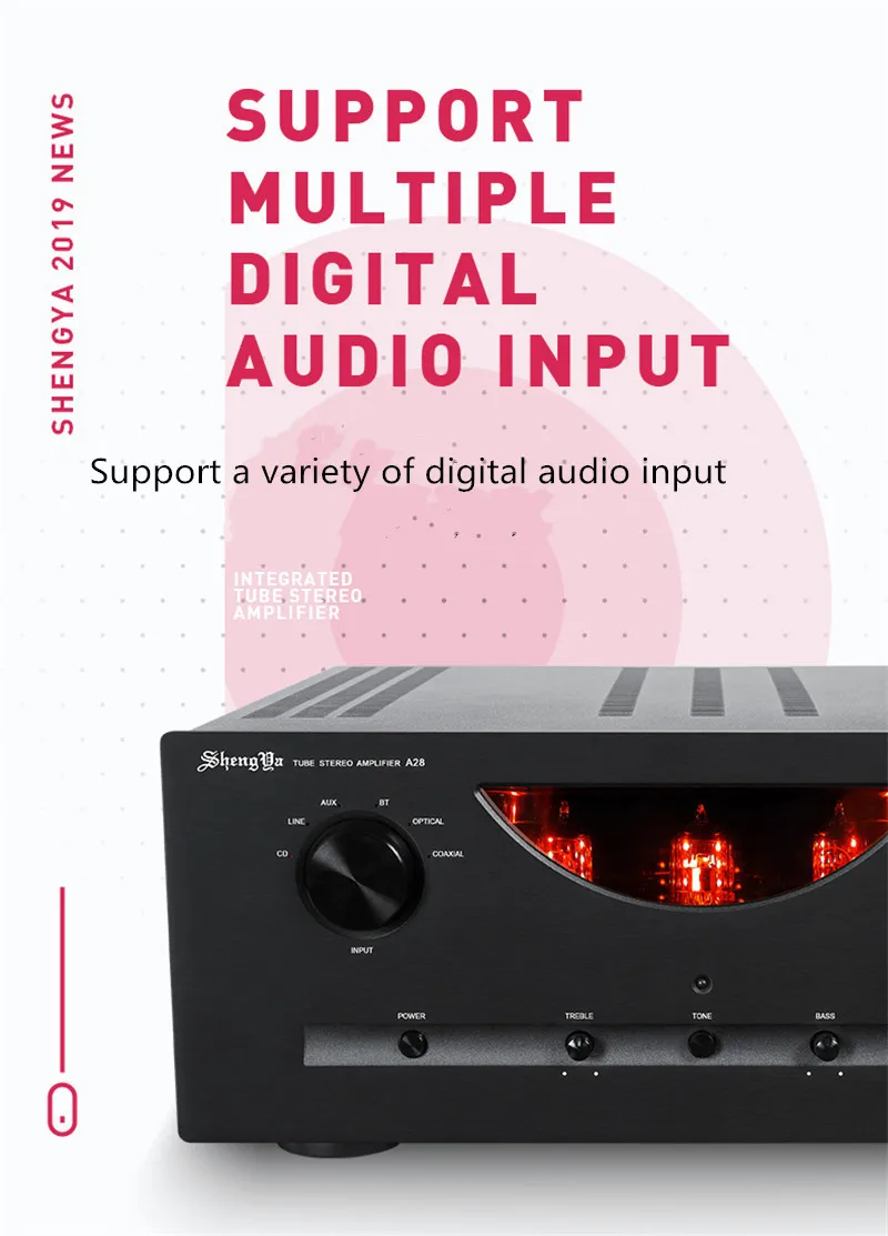 Вакуумный трубчатый усилитель мощности Shengya A28 Hi-Fi фронтальный и желчный пузырь