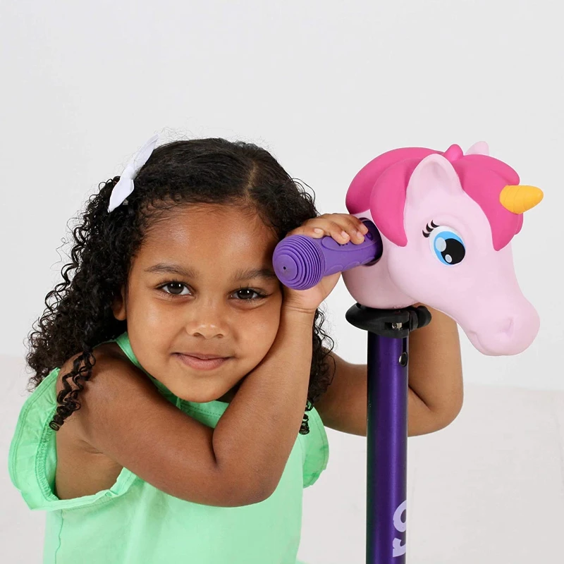 1Pc Unicorn Head Toy For Children Bicycle Decoration Scooter Bike Accessories Handlebar Kids Birthday Gifts