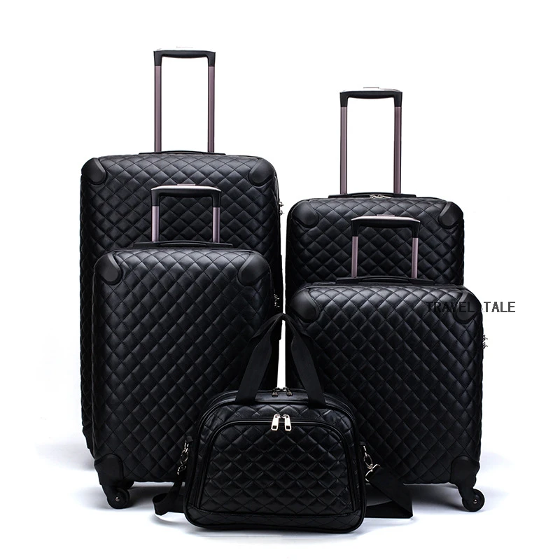 

Carrylove 16"20"24"28" Inch Women Cabin Hand Luggage Spinner Leather Travel Trolley Suitcase Set On Wheels