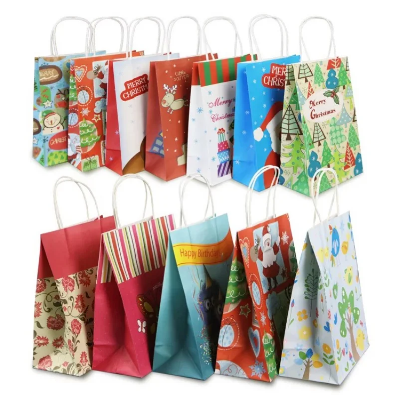 

Custom Custom design luxury kids cake candle birthday gift paper shopping packing bags for party