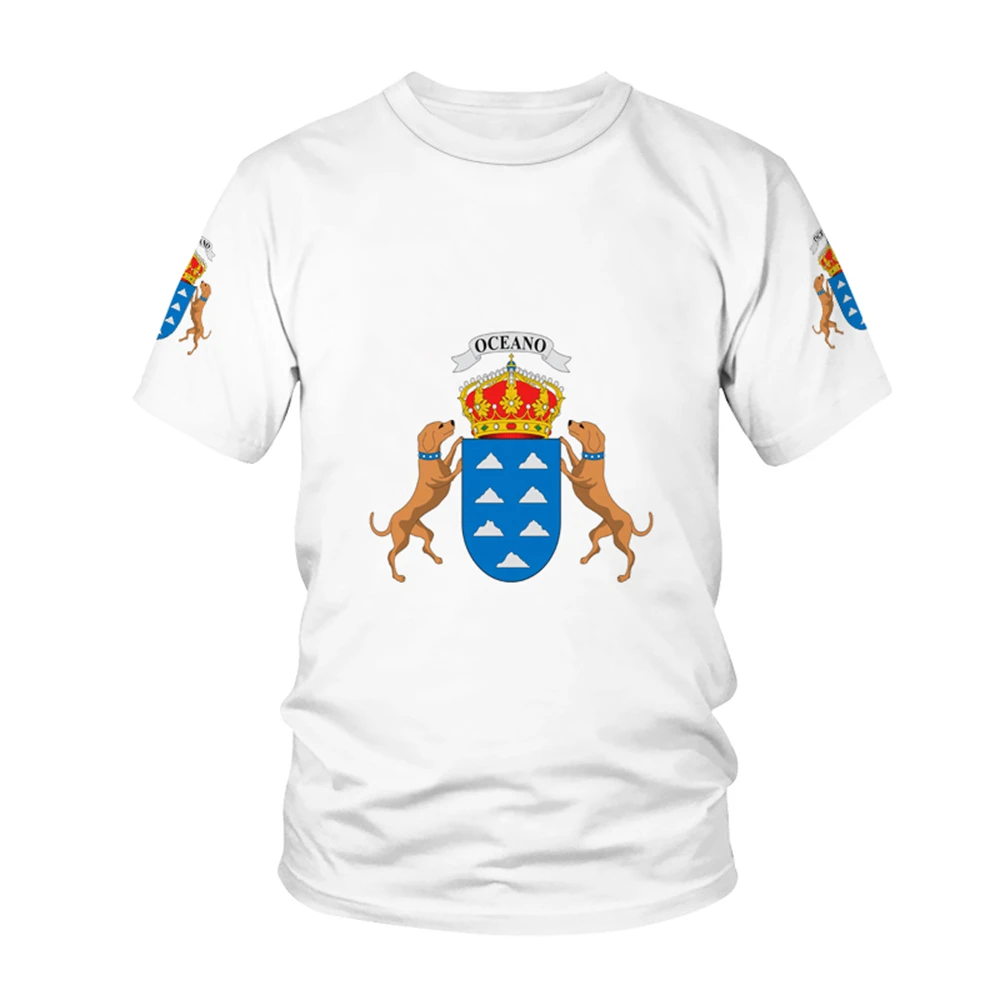 Канарские острова 2025 футболка с национальным флагом мужская Лидер продаж новые