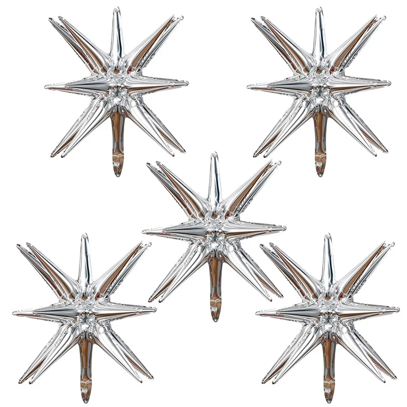 

5 Упаковок 22-дюймовых 3D Конусообразных Воздушных Шаров Со Звездами, Взрывные Воздушные Украшения Для Детских Вечеринок, Свадеб