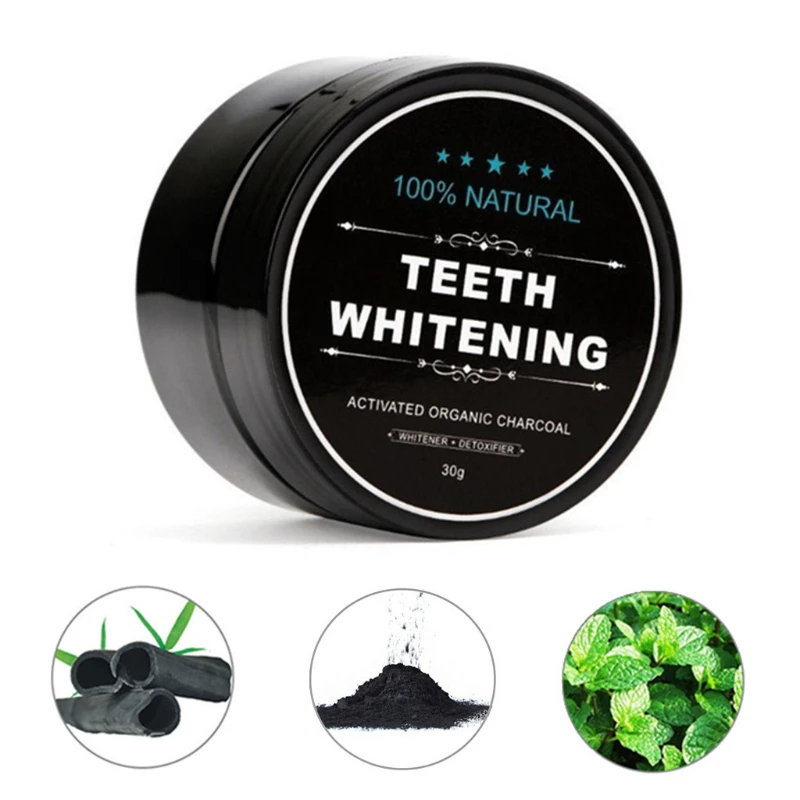 

1/2Bottle Charcoal Teeth Whitener Powder Teeth Whitening Charcoal Powder Oral Hygiene for Tooth Whitening Products Oral Care 30g