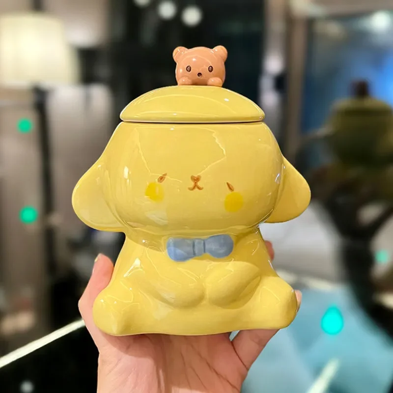 

Ceramic Mug Rabbit Coffee Mug Cute Ceramic Milk Mug Juice Handgrip cartoon mug with lid spoon Kitchen Party Drinking Tools