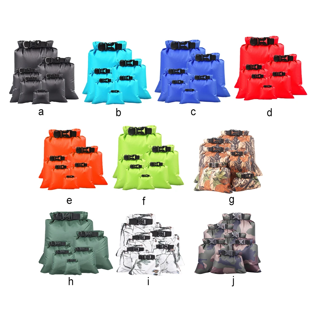 

6 Pieces Waterproof Bag Dry Sacks Kayaking Accessories Rafting Suplies