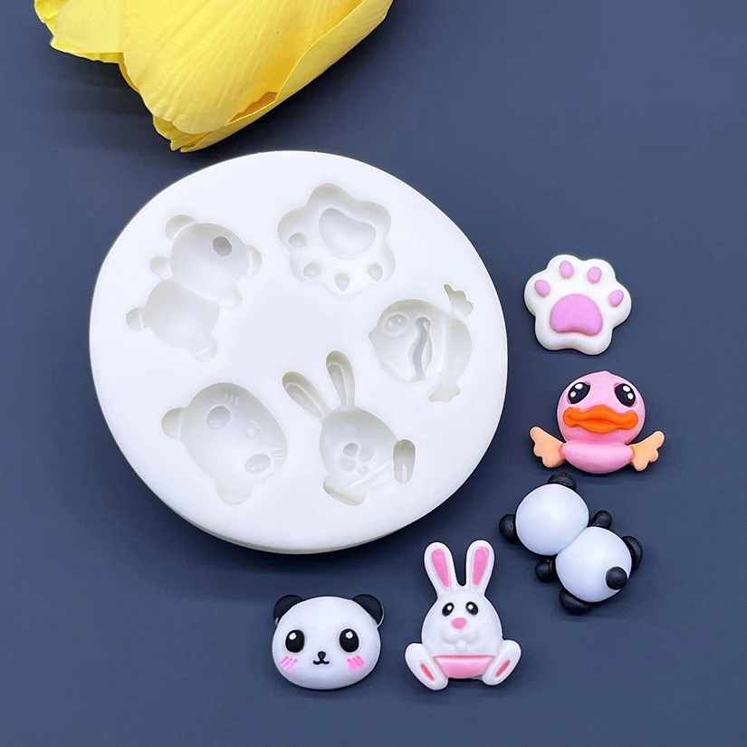 Медведь утка Кролик силиконовая форма для выпечки торта искусственные