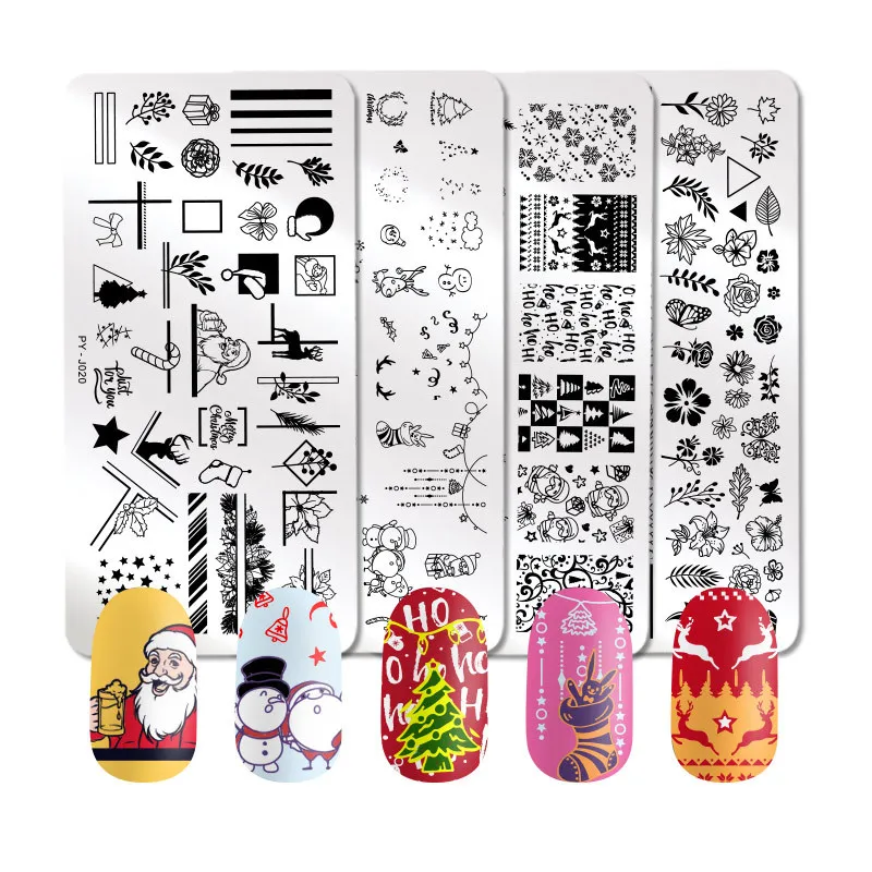 

Snowflake Geometric Pattern Beauty Flower Nail Cover Plate Nail Stamp Polish Image Nail Art Image Stamp Stamping Template