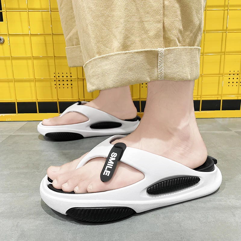 

Шлепанцы мужские из ЭВА, повседневные сандалии на платформе, мягкая нескользящая подошва, дышащие тапочки, сланцы, летняя обувь для улицы