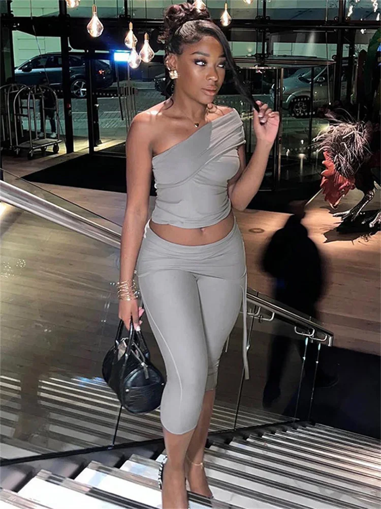 Повседневный Женский комплект из 2 предметов брюки лоскутный плиссированный