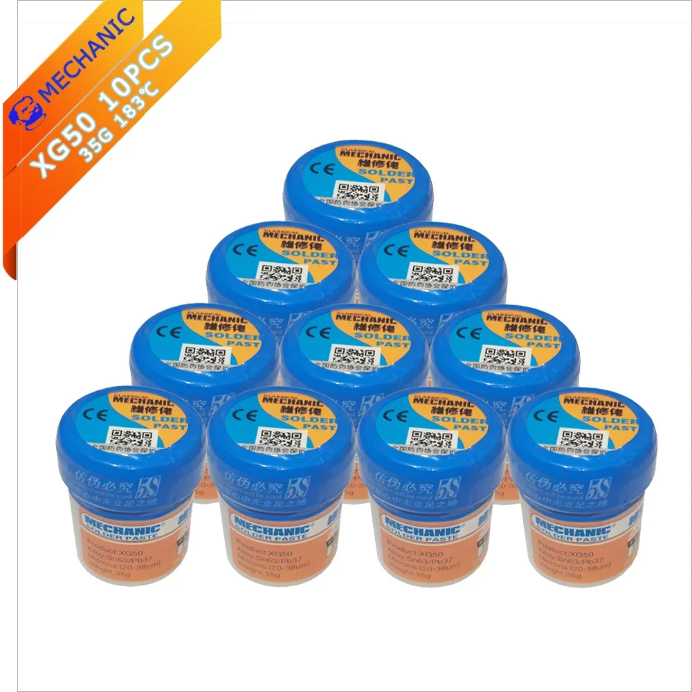 

XG-50 паяльная паста средней температуры 10 шт. 35 г жидкая паяльная паста SN63 PB37 свинцовый SMD BGA SMT шаблон припоя инструмент