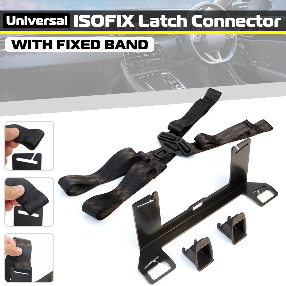 Universal Car Seat Belt Interfaces Guide Bracket Child Safety Seat Interface For ISOFIX Latch Seatbelt Connector Stand Holder