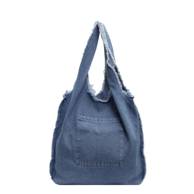 Джинсовая сумка на плечо для женщин повседневная студенческая в стиле гавани