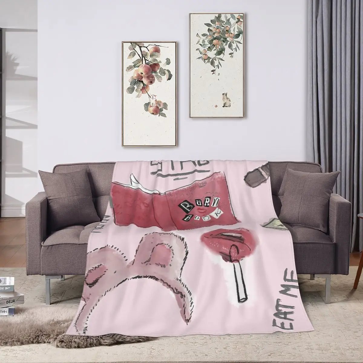 Одеяло Фланелевое с узором для девочек мягкое теплое покрывало кровати гостиной