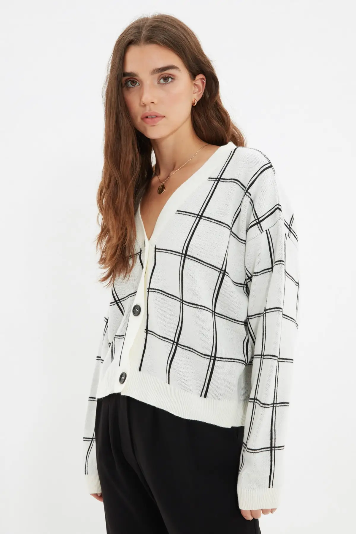 Trendyol Jacquard Knitwear Cardigan TWOAW22HI0582