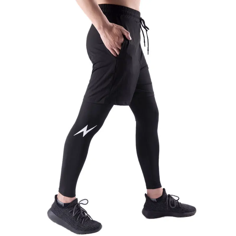 2023 Sports Leggings Men's Stretch Quick-drying Fitness Pants Sweat Training Basketball Running Trousers