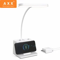 axx desk lamp with wireless charger led dimmable table lamp eye protection flexible bedside reading night light home office