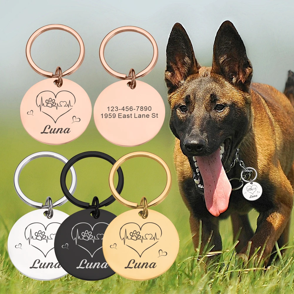 

Customized Pet Dog Name Tag Anti-lost Pet ID Shiny Planet Tags Personalized Puppy Cat Nameplate Choose Pattern Pendant for Pets